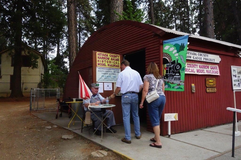 Wide view of the model railroad layout